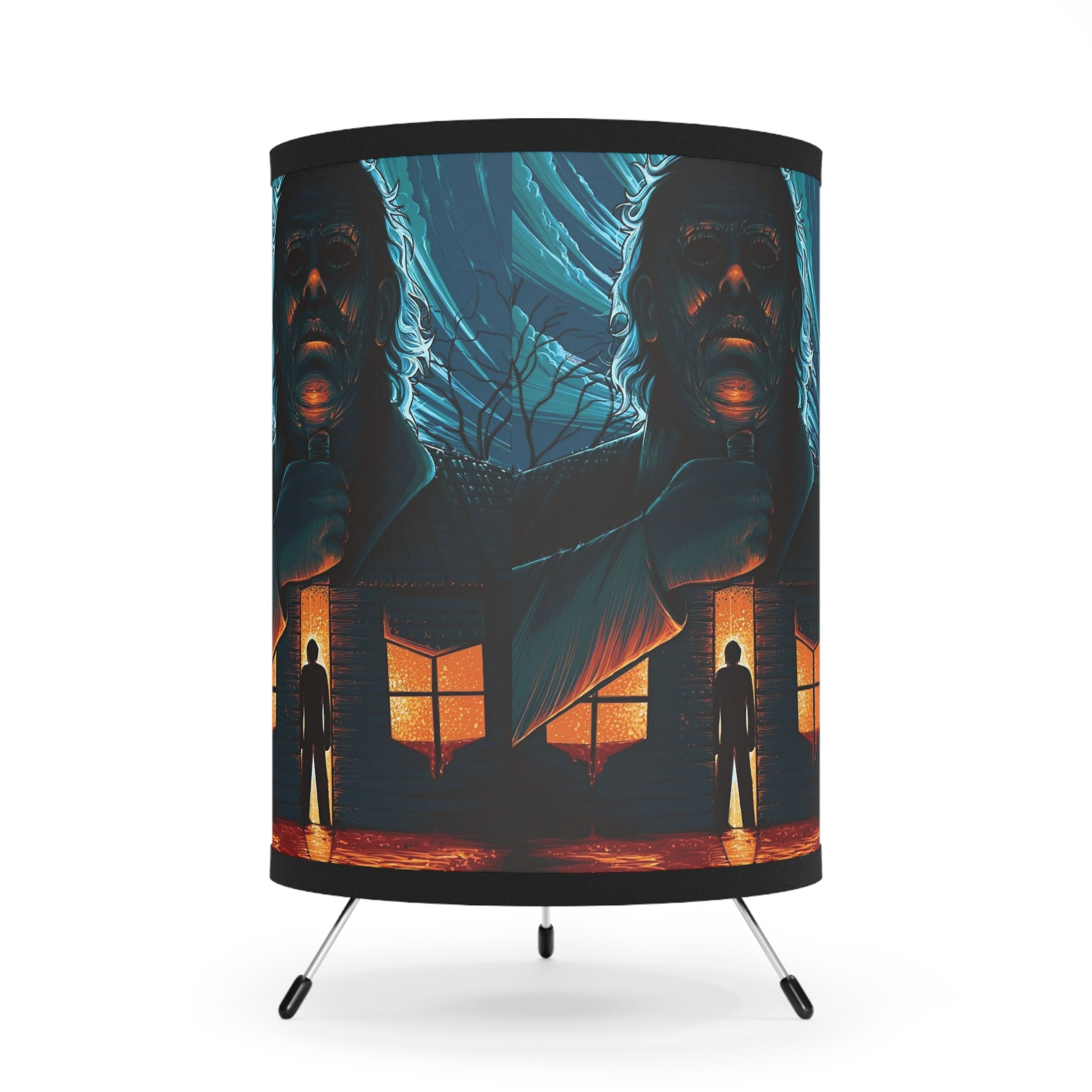 Jason-  Tripod Lamp with High-Res Printed Shade, US\CA plug - Creations by Chris and Carlos